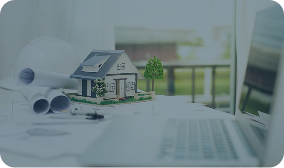 A miniature 3D model house